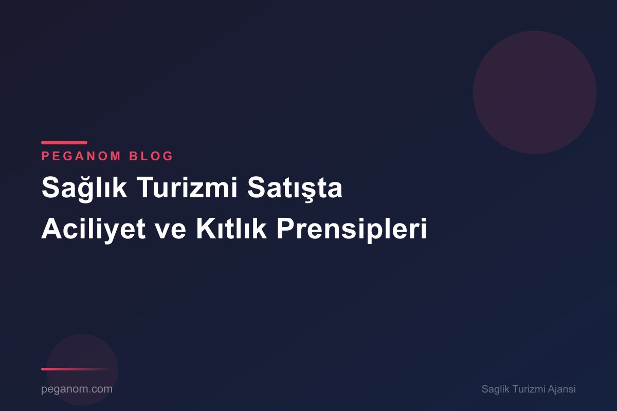 Sağlık Turizmi Satışta Aciliyet ve Kıtlık Prensipleri