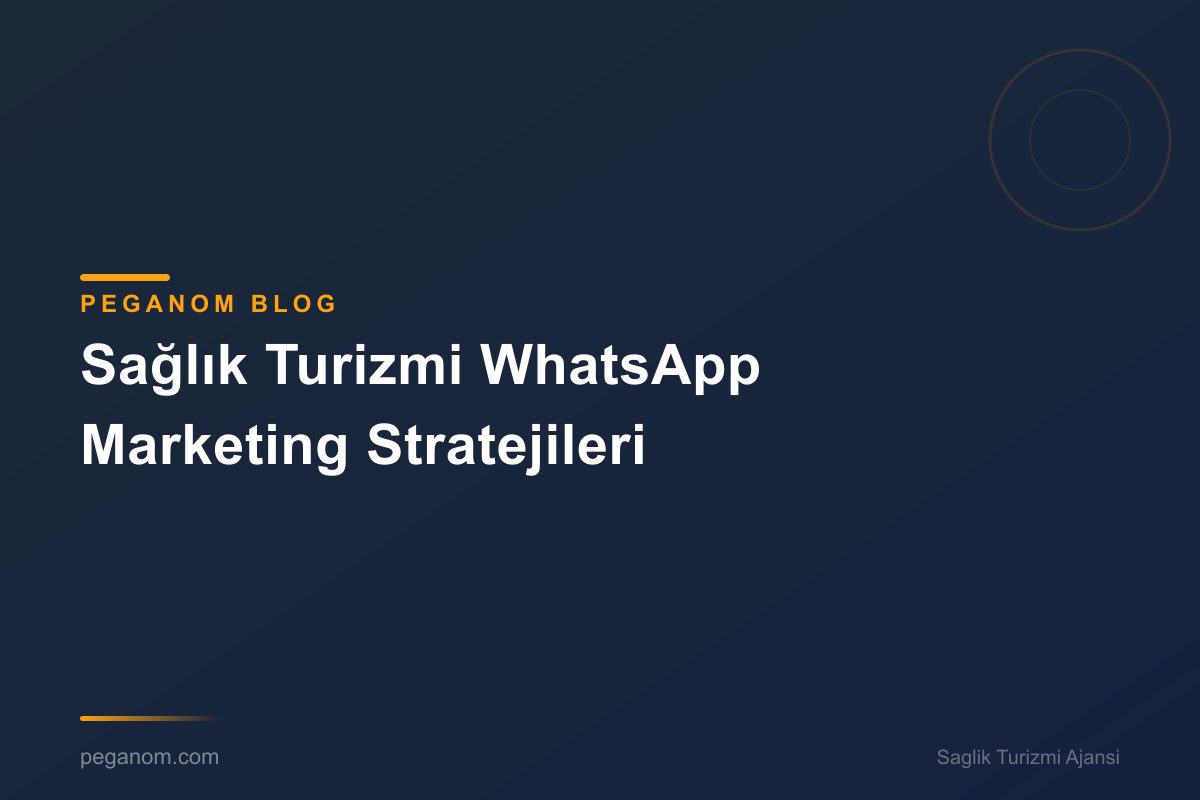 Sağlık Turizmi WhatsApp Marketing Stratejileri
