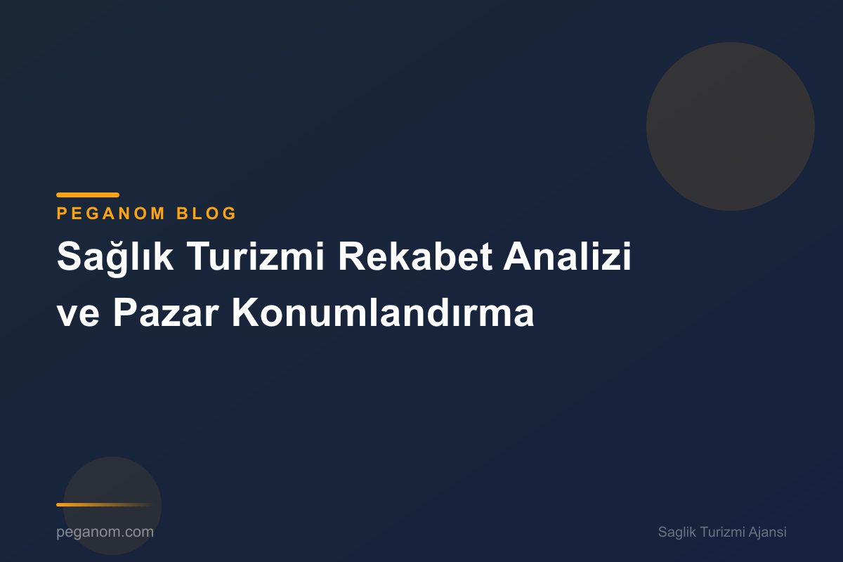 Sağlık Turizmi Rekabet Analizi ve Pazar Konumlandırma