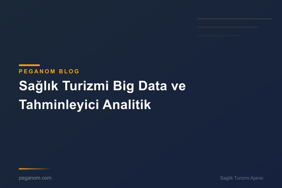 Sağlık Turizmi Big Data ve Tahminleyici Analitik