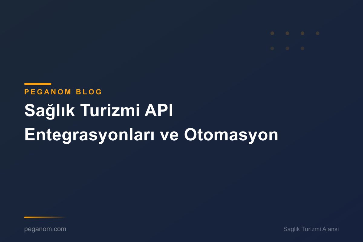 Sağlık Turizmi API Entegrasyonları ve Otomasyon