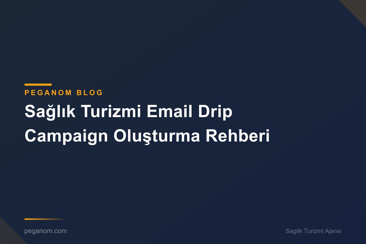 Sağlık Turizmi Email Drip Campaign Oluşturma Rehberi