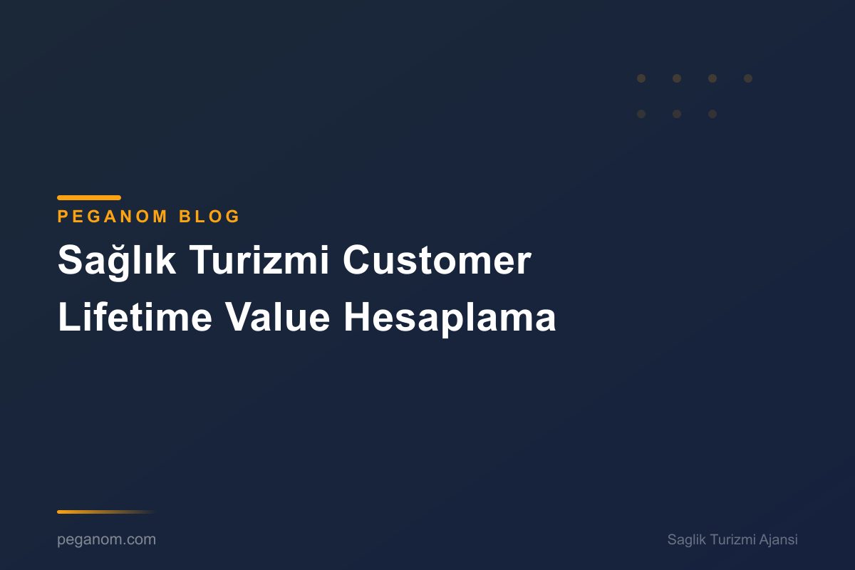 Sağlık Turizmi Customer Lifetime Value Hesaplama