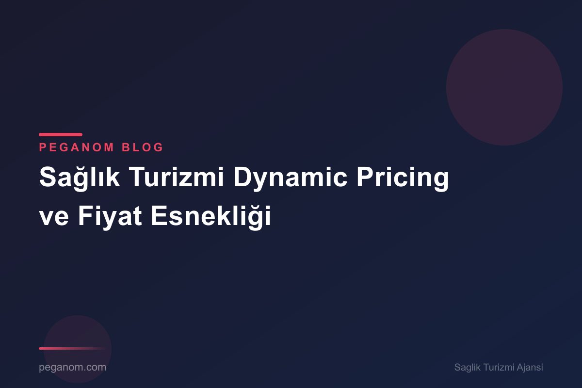 Sağlık Turizmi Dynamic Pricing ve Fiyat Esnekliği
