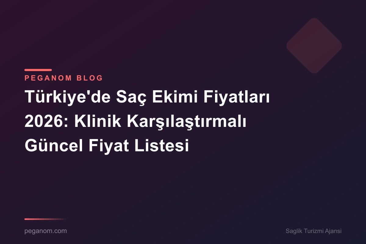 Türkiye'de Saç Ekimi Fiyatları 2026: Klinik Karşılaştırmalı Güncel Fiyat Listesi
