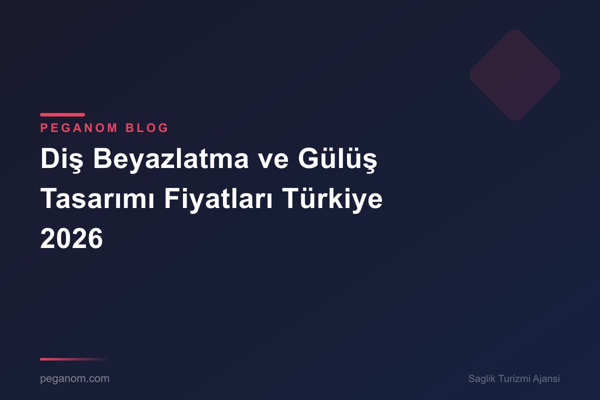 Diş Beyazlatma ve Gülüş Tasarımı Fiyatları Türkiye 2026