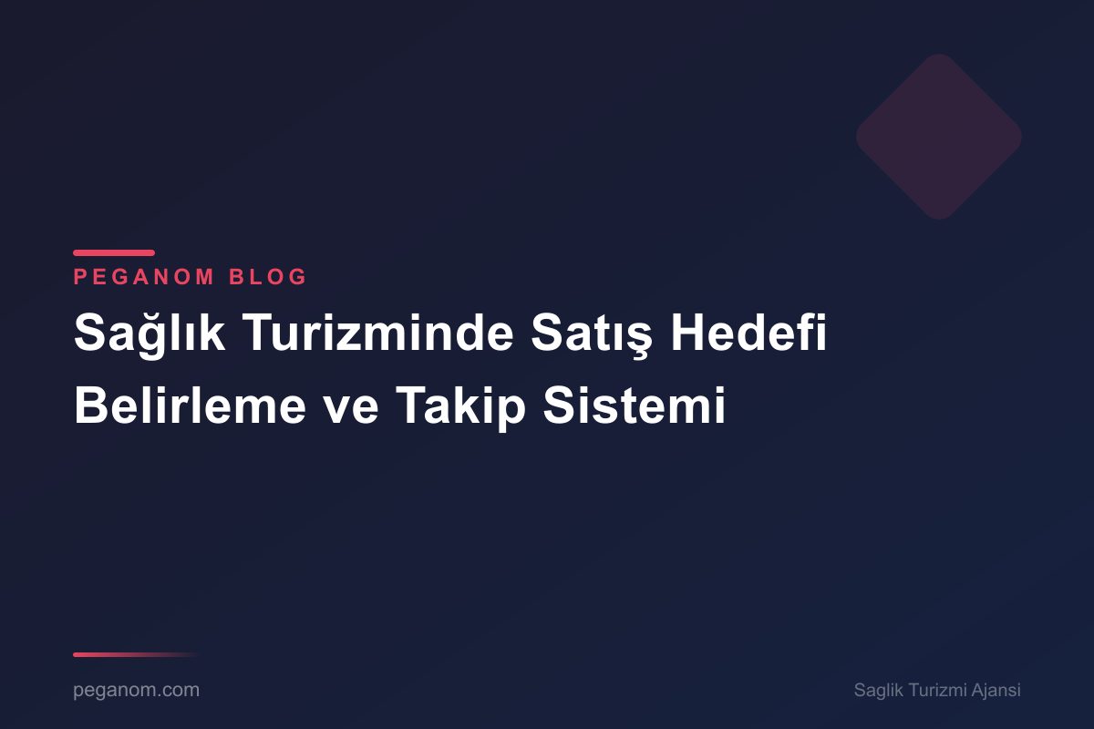 Sağlık Turizminde Satış Hedefi Belirleme ve Takip Sistemi