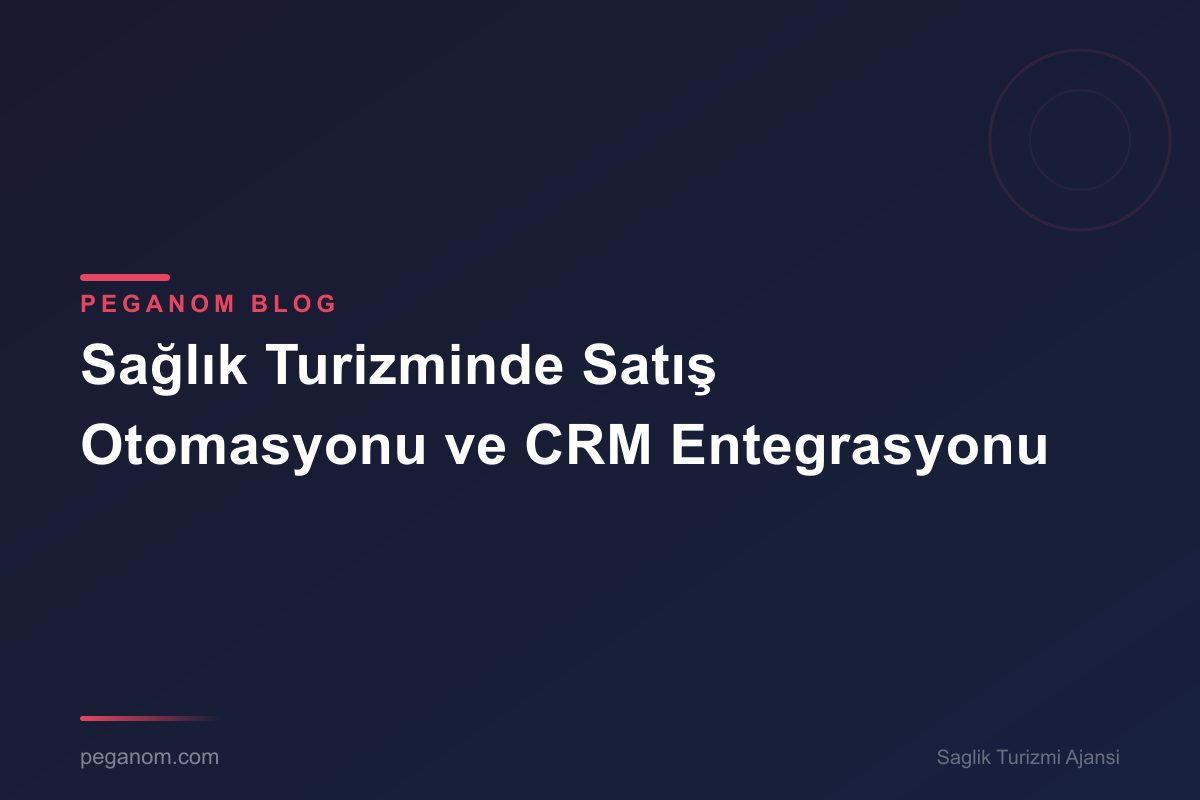 Sağlık Turizminde Satış Otomasyonu ve CRM Entegrasyonu