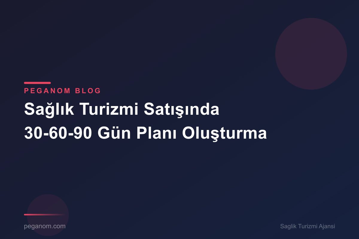 Sağlık Turizmi Satışında 30-60-90 Gün Planı Oluşturma