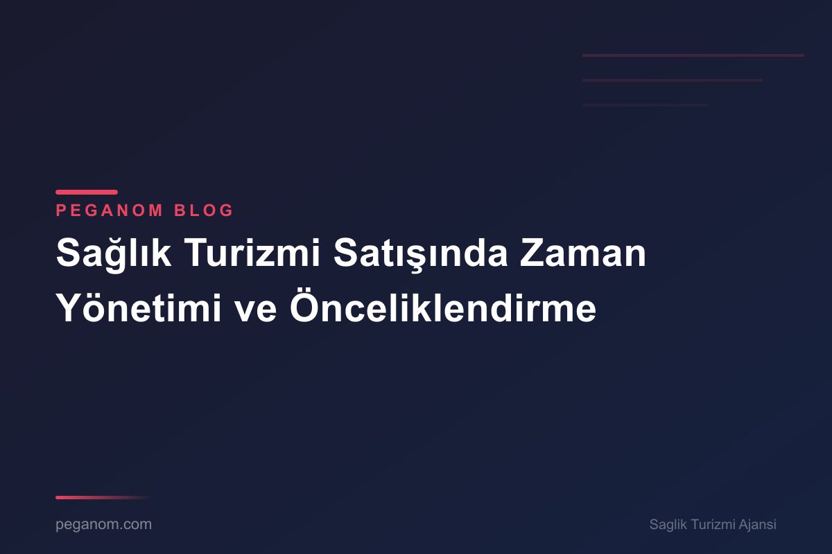 Sağlık Turizmi Satışında Zaman Yönetimi ve Önceliklendirme