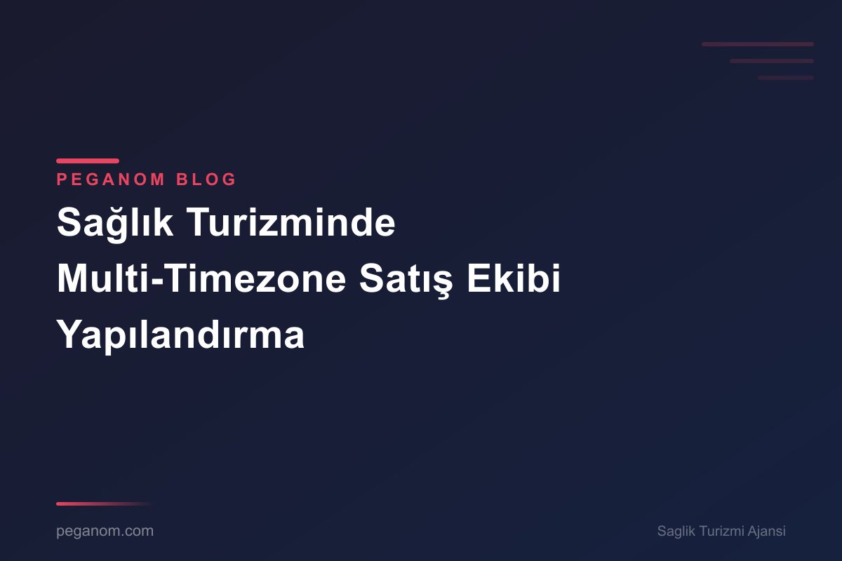 Sağlık Turizminde Multi-Timezone Satış Ekibi Yapılandırma