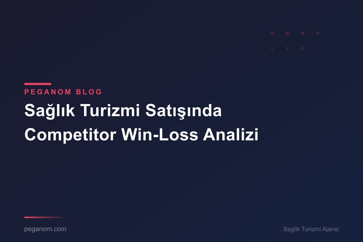 Sağlık Turizmi Satışında Competitor Win-Loss Analizi