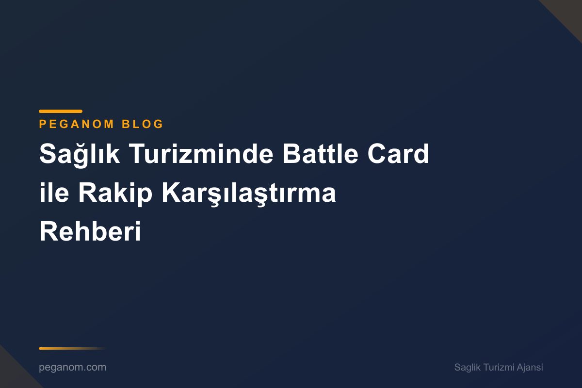 Sağlık Turizminde Battle Card ile Rakip Karşılaştırma Rehberi