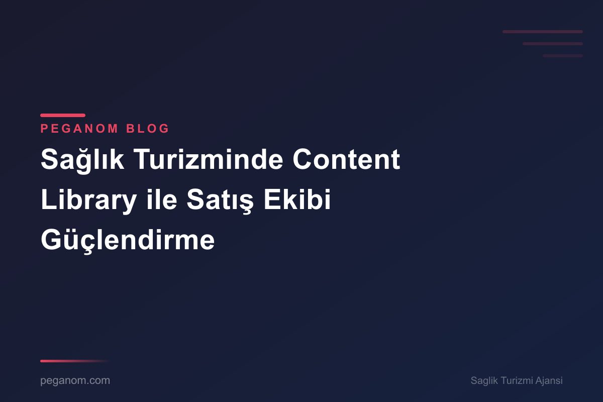 Sağlık Turizminde Content Library ile Satış Ekibi Güçlendirme