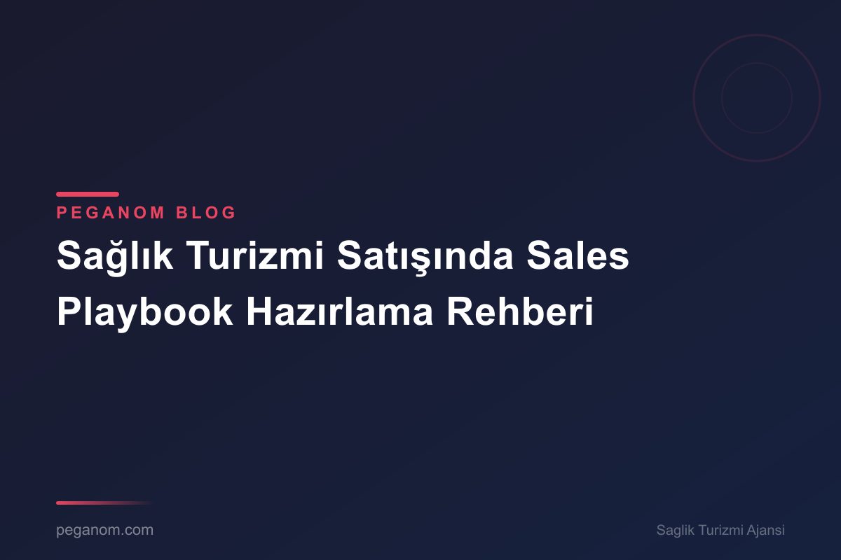 Sağlık Turizmi Satışında Sales Playbook Hazırlama Rehberi