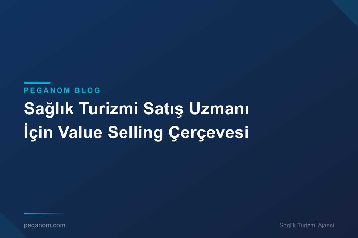 Sağlık Turizmi Satış Uzmanı İçin Value Selling Çerçevesi