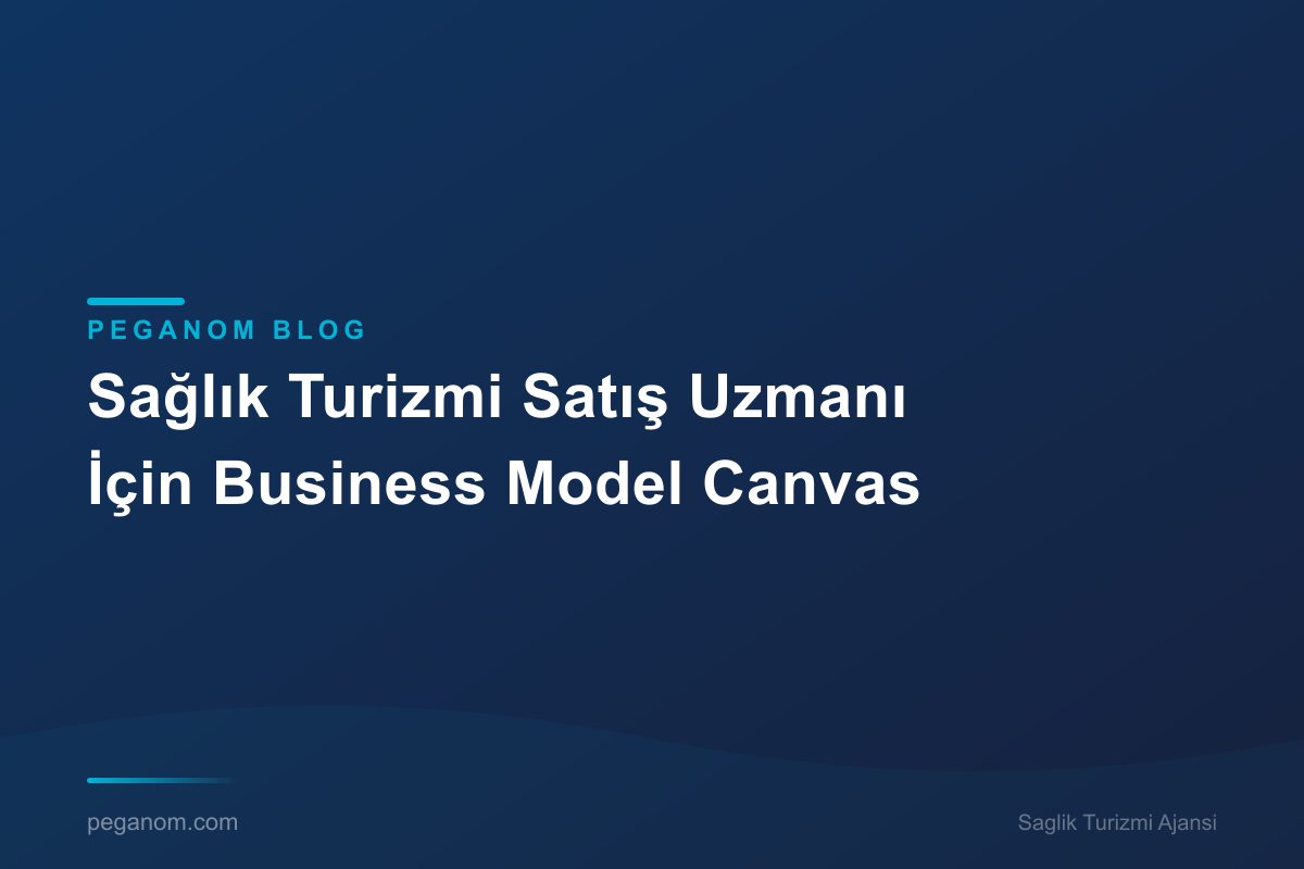 Sağlık Turizmi Satış Uzmanı İçin Business Model Canvas