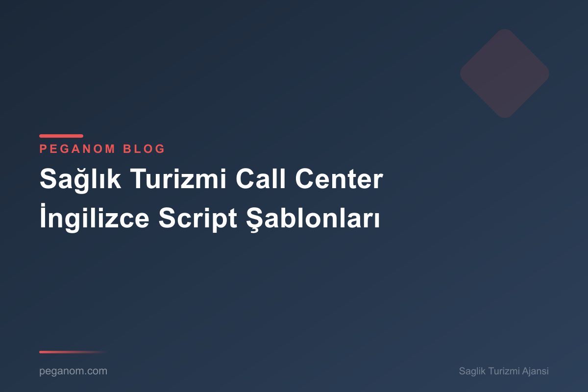 Sağlık Turizmi Call Center İngilizce Script Şablonları