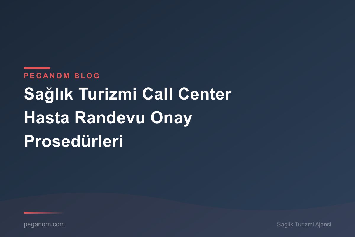 Sağlık Turizmi Call Center Hasta Randevu Onay Prosedürleri