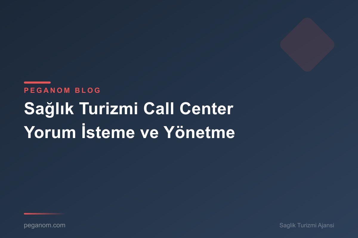 Sağlık Turizmi Call Center Yorum İsteme ve Yönetme