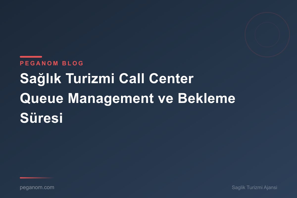 Sağlık Turizmi Call Center Queue Management ve Bekleme Süresi