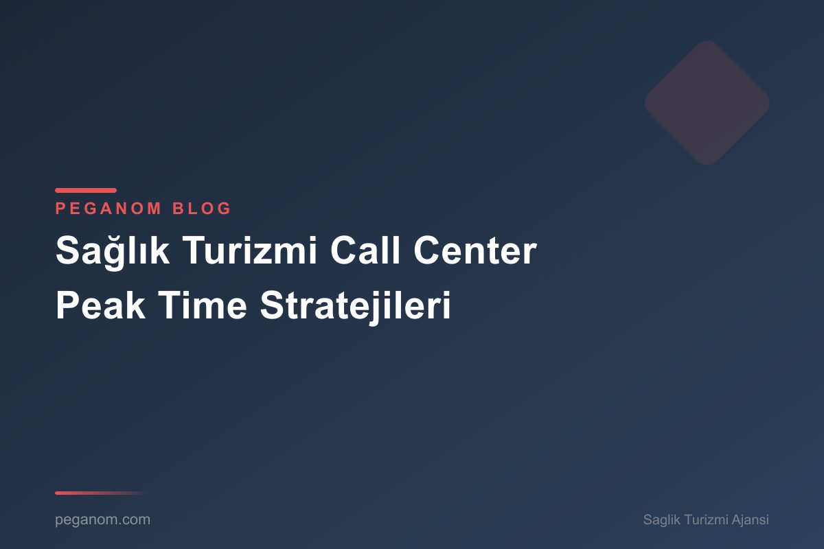 Sağlık Turizmi Call Center Peak Time Stratejileri