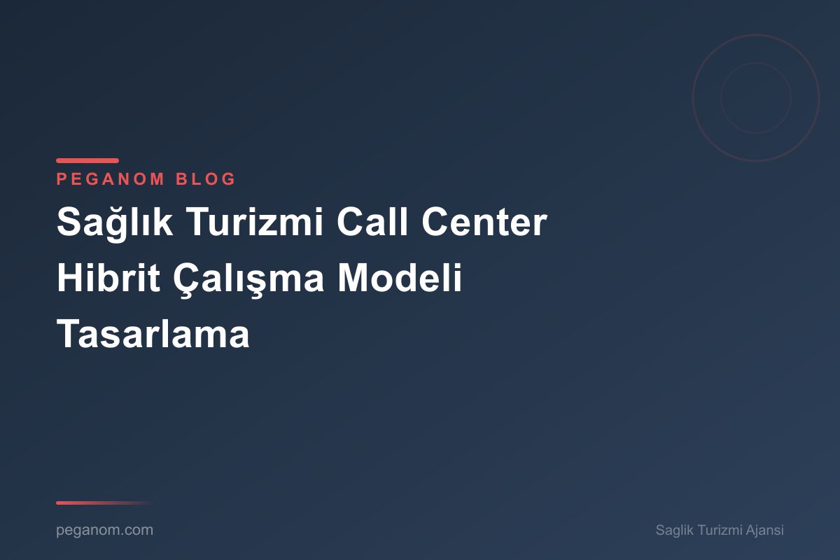 Sağlık Turizmi Call Center Hibrit Çalışma Modeli Tasarlama
