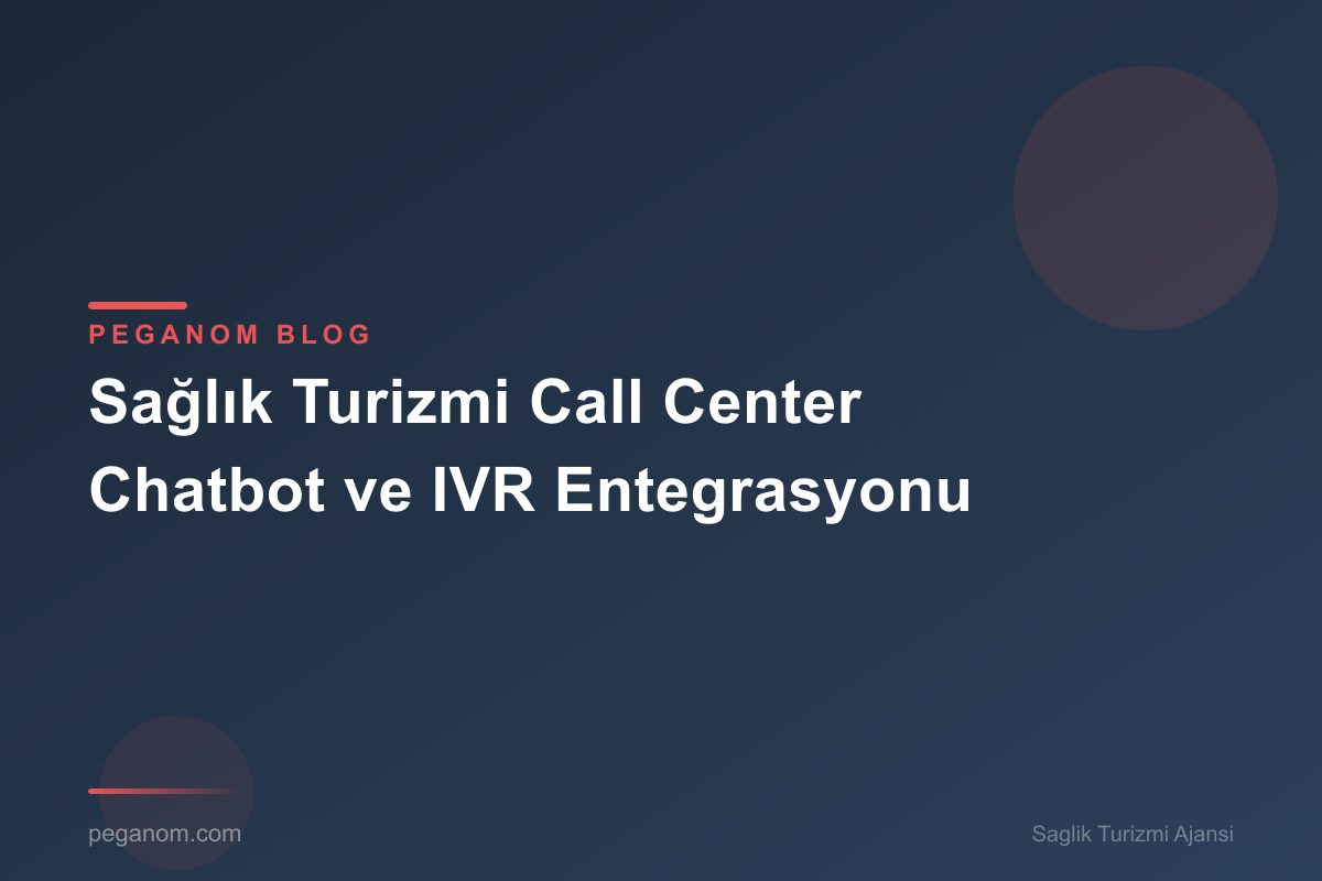 Sağlık Turizmi Call Center Chatbot ve IVR Entegrasyonu