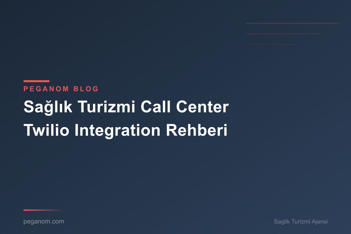 Sağlık Turizmi Call Center Twilio Integration Rehberi