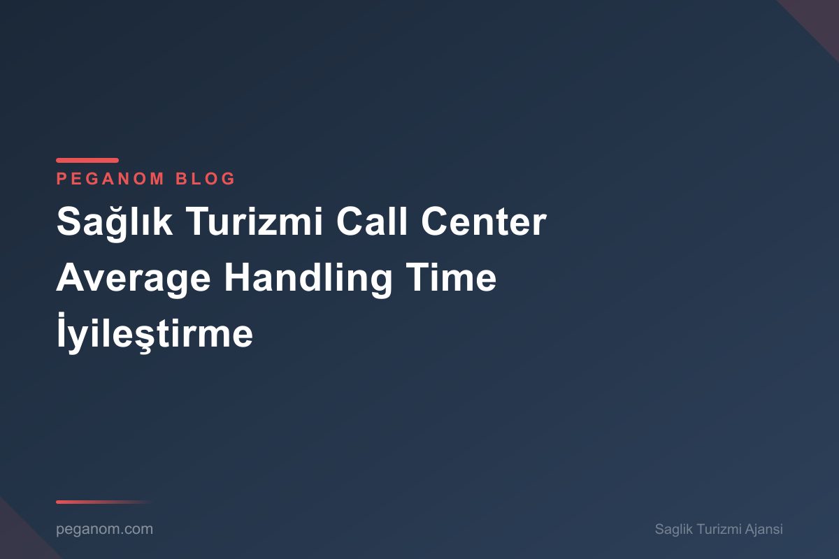 Sağlık Turizmi Call Center Average Handling Time İyileştirme