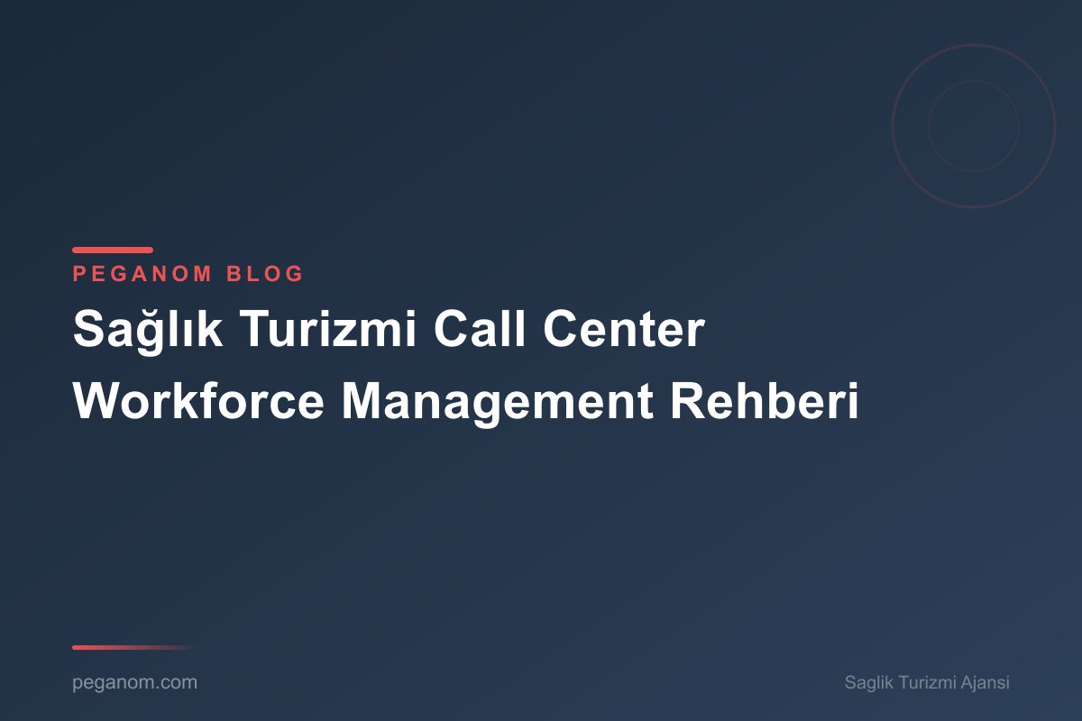 Sağlık Turizmi Call Center Workforce Management Rehberi