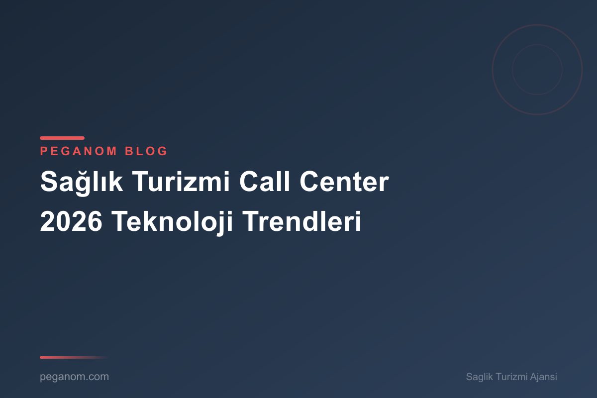 Sağlık Turizmi Call Center 2026 Teknoloji Trendleri