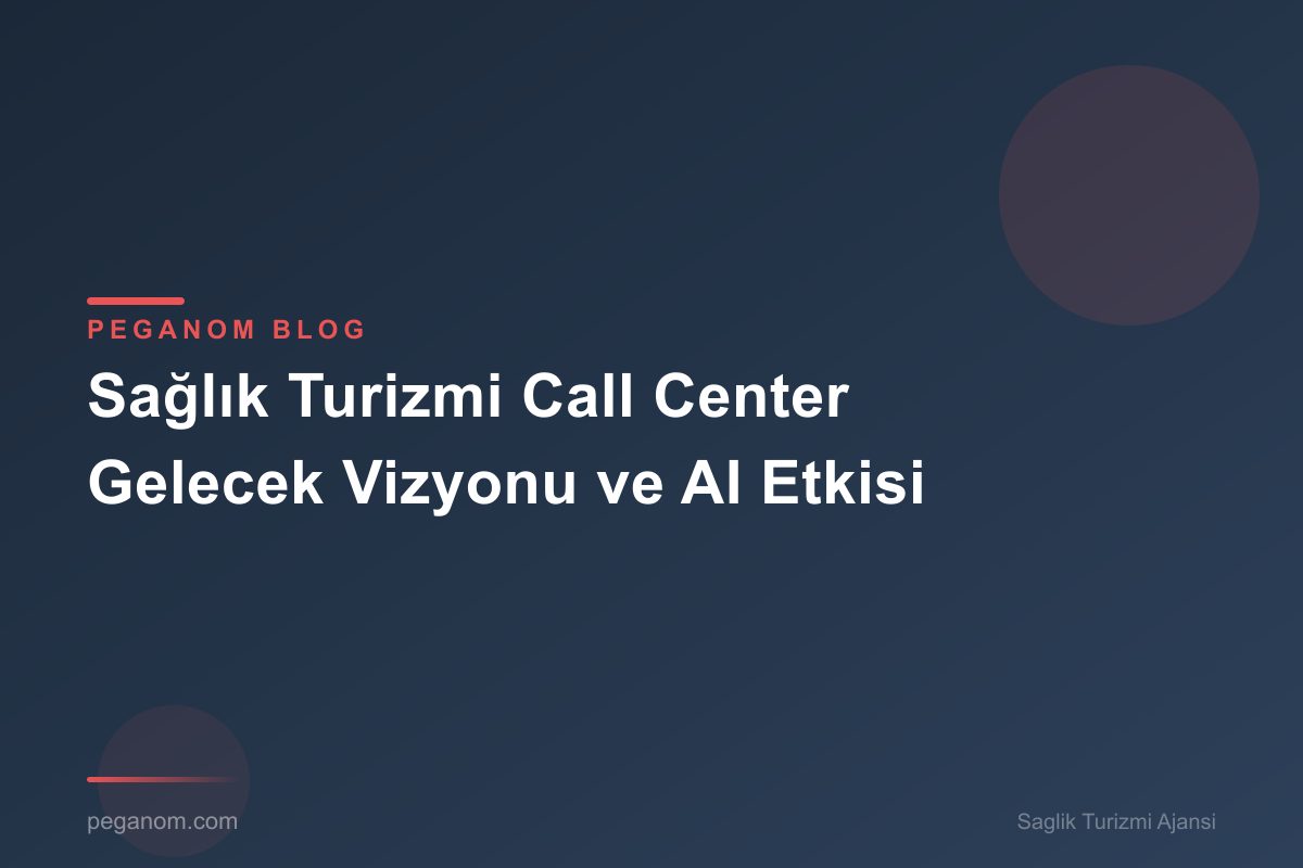 Sağlık Turizmi Call Center Gelecek Vizyonu ve AI Etkisi
