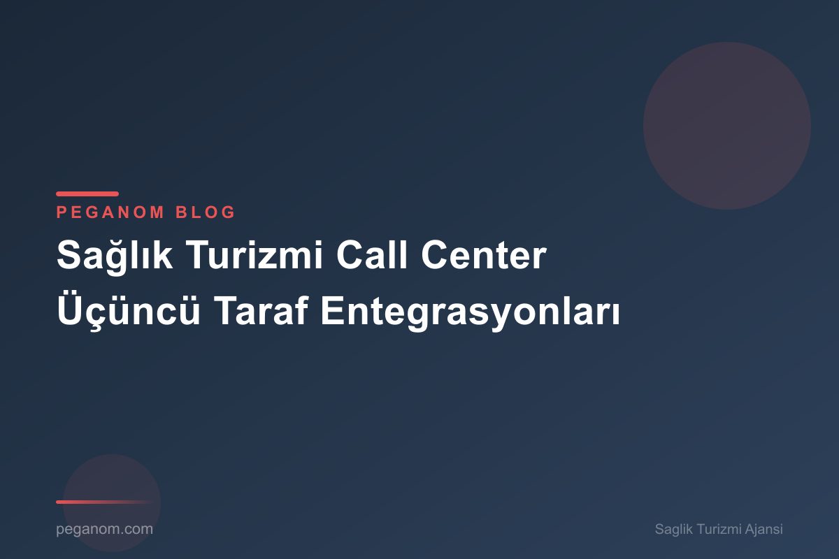 Sağlık Turizmi Call Center Üçüncü Taraf Entegrasyonları