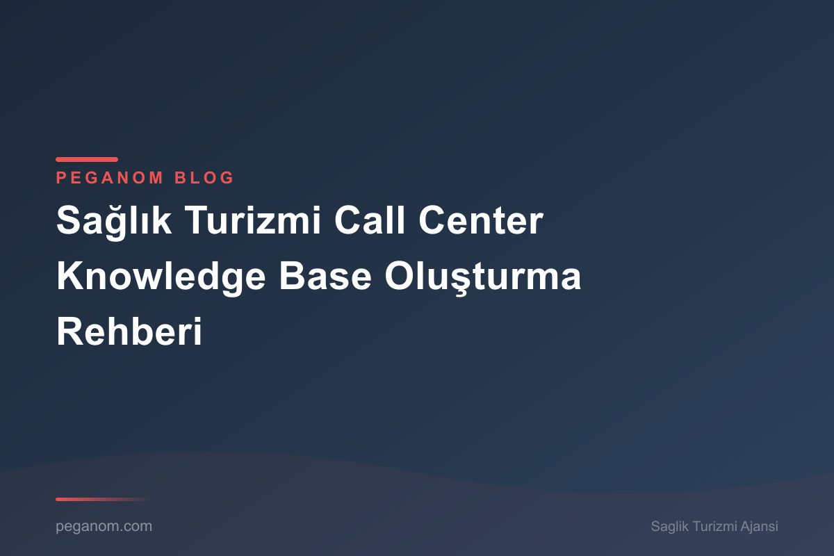 Sağlık Turizmi Call Center Knowledge Base Oluşturma Rehberi