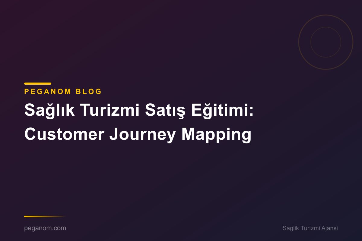 Sağlık Turizmi Satış Eğitimi: Customer Journey Mapping