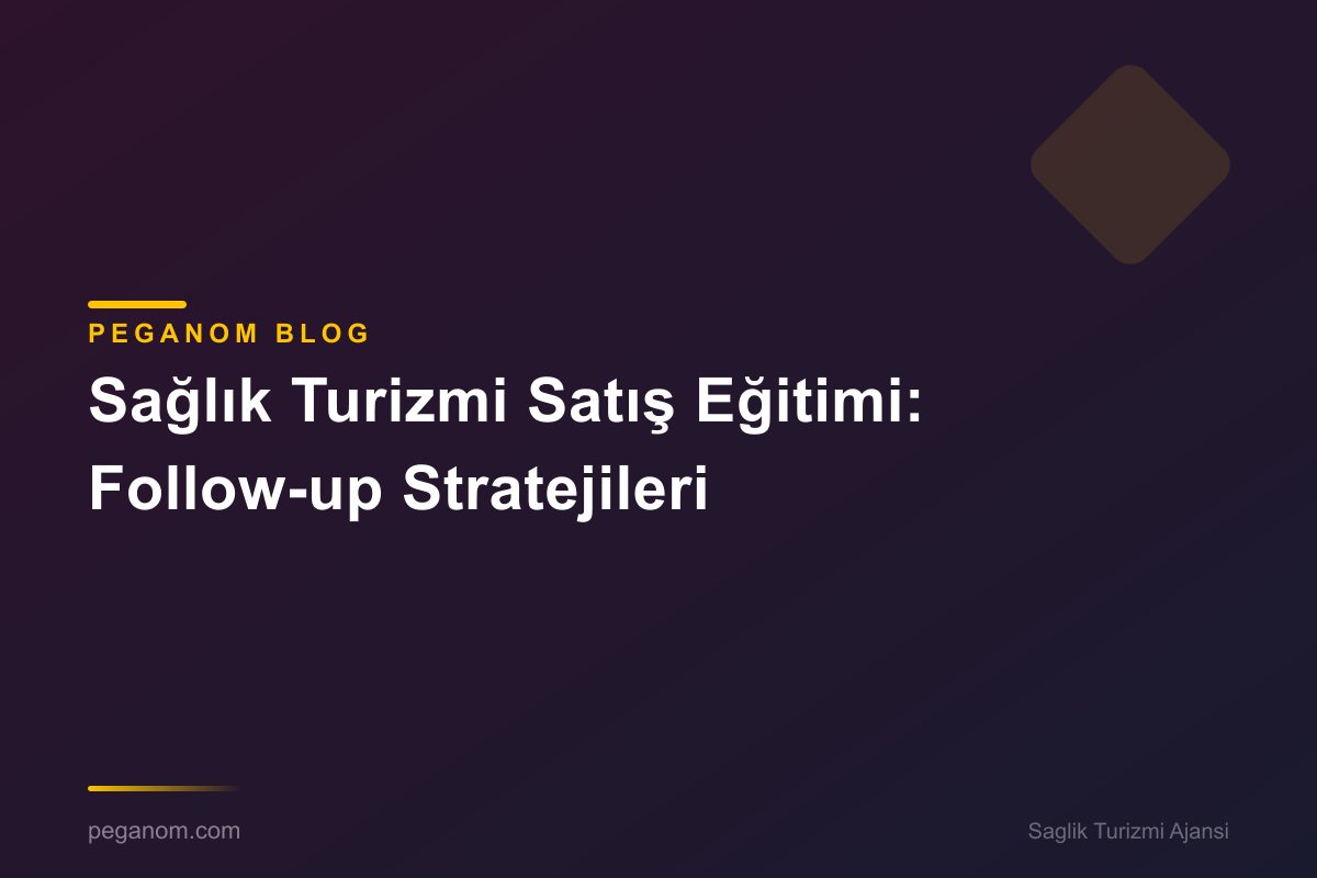 Sağlık Turizmi Satış Eğitimi: Follow-up Stratejileri