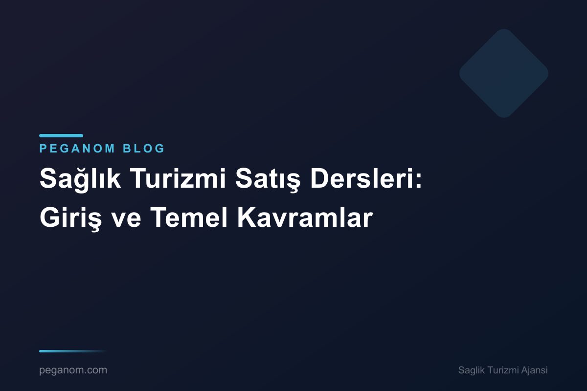 Sağlık Turizmi Satış Dersleri: Giriş ve Temel Kavramlar