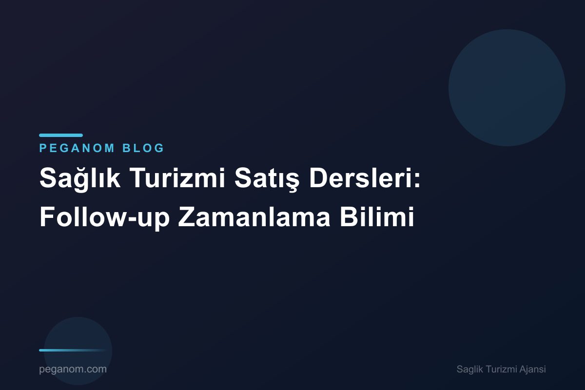 Sağlık Turizmi Satış Dersleri: Follow-up Zamanlama Bilimi