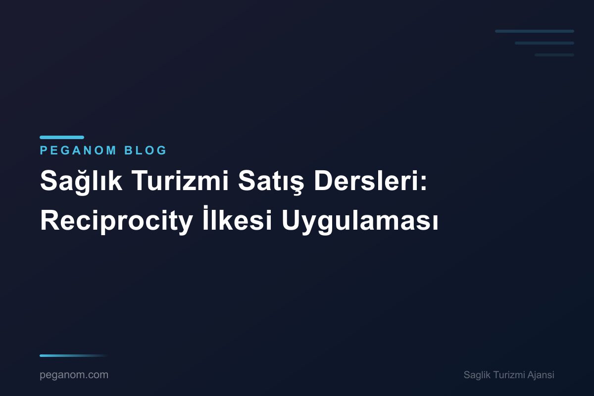 Sağlık Turizmi Satış Dersleri: Reciprocity İlkesi Uygulaması