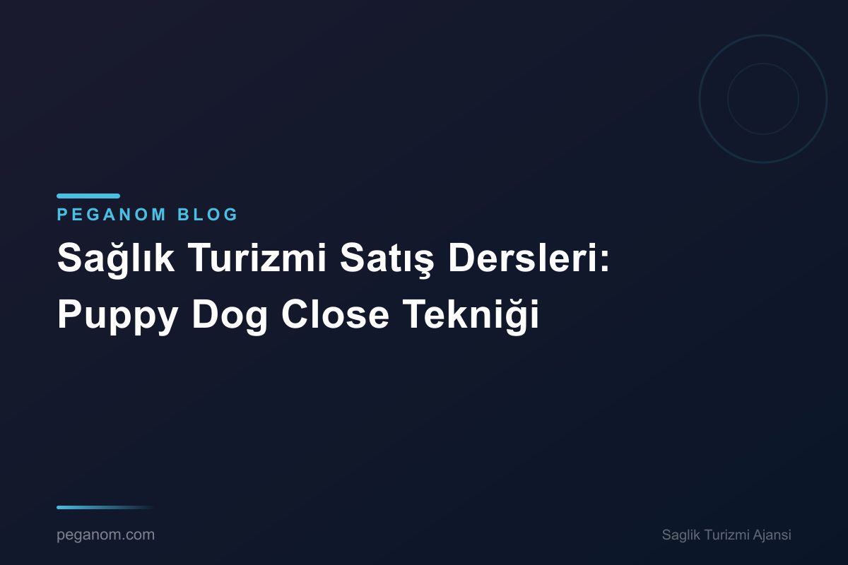 Sağlık Turizmi Satış Dersleri: Puppy Dog Close Tekniği