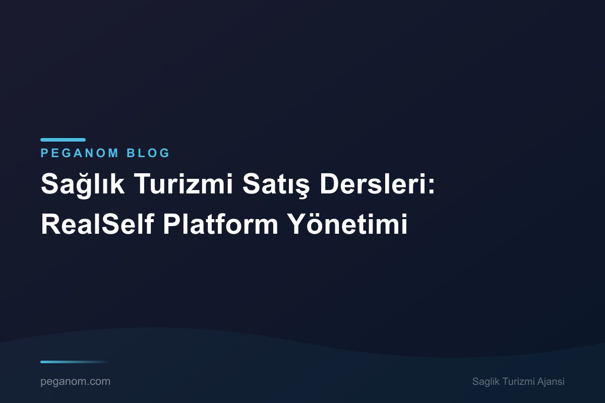 Sağlık Turizmi Satış Dersleri: RealSelf Platform Yönetimi