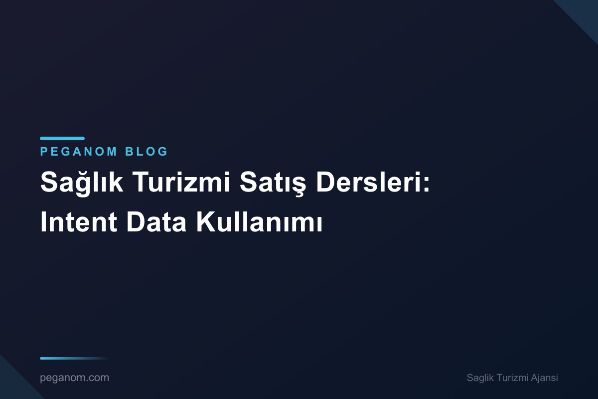 Sağlık Turizmi Satış Dersleri: Intent Data Kullanımı