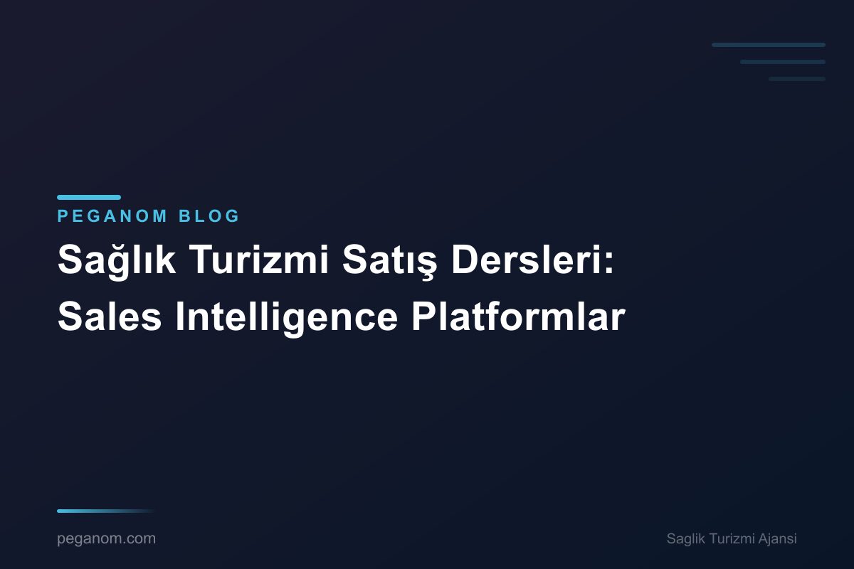 Sağlık Turizmi Satış Dersleri: Sales Intelligence Platformlar