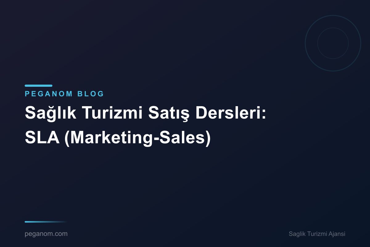 Sağlık Turizmi Satış Dersleri: SLA (Marketing-Sales)