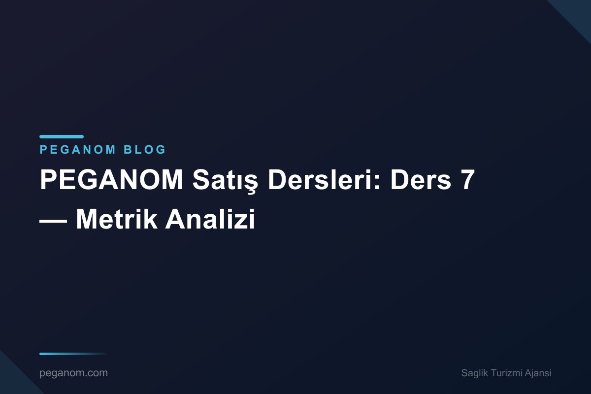 PEGANOM Satış Dersleri: Ders 7 — Metrik Analizi