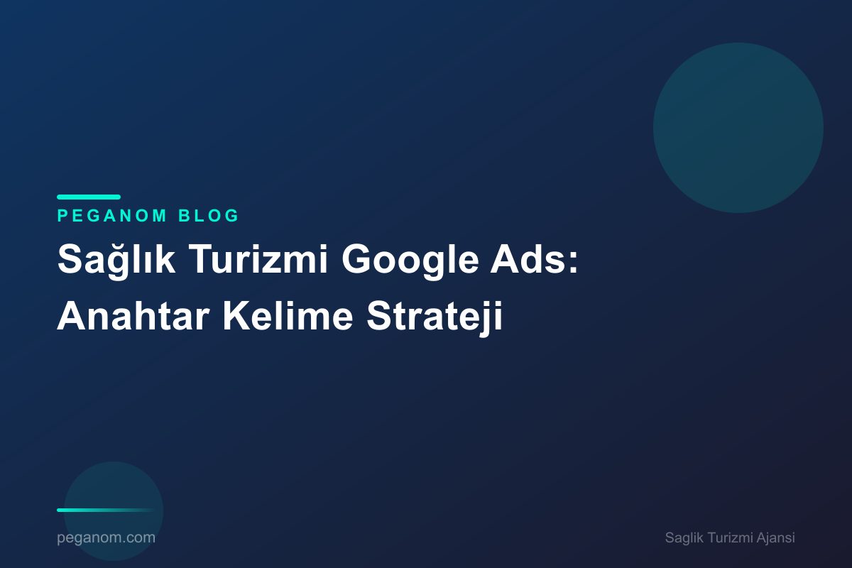 Sağlık Turizmi Google Ads: Anahtar Kelime Strateji