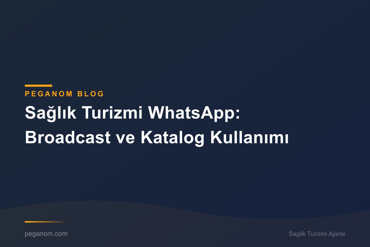 Sağlık Turizmi WhatsApp: Broadcast ve Katalog Kullanımı