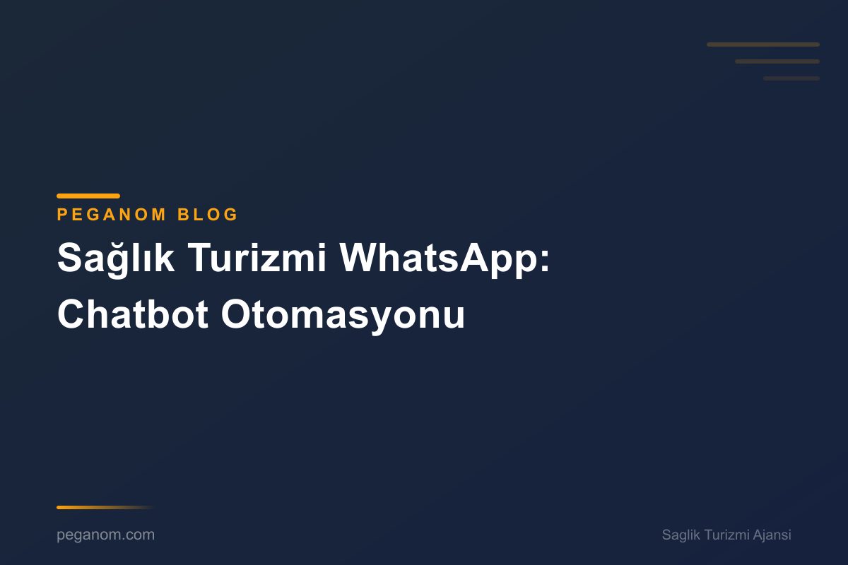 Sağlık Turizmi WhatsApp: Chatbot Otomasyonu