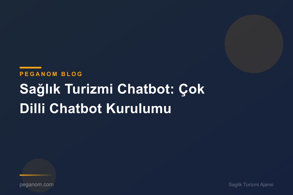 Sağlık Turizmi Chatbot: Çok Dilli Chatbot Kurulumu